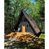 2025 Petite maison moderne en bois de style méditerranéen Villa de vacances de luxe en Floride facile à assembler avec chambres de jardin