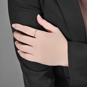 Anillos de Moda Geométricos de Acero de Titanio, Anillos Apilables Lisos para Mujer, Joyería en Plata, Oro y Oro Rosa - Product Image 3