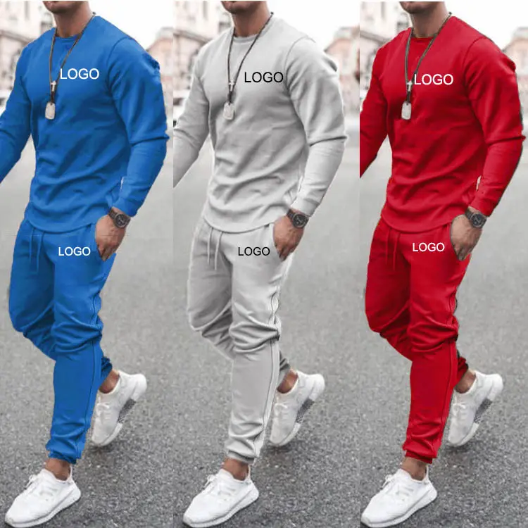 Özel Logo Unisex Jogger spor koşu erkekler setleri eşofman eşofman düz eşofman eşofman antrenman kıyafeti