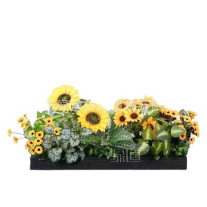 Combinaison de plantes artificielles tournesol Greenway 30cm-100cm pour décoration paysagère, style campagnard, pour jardinière - Product Image 1