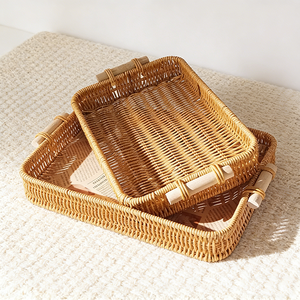 <span class=keywords><strong>Cesta</strong></span> Hexagonal Moderna de Mimbre PP con Asas, Bandeja para Pan, Café y <span class=keywords><strong>Desayuno</strong></span>, Bandeja de Servicio para Restaurante, Decoración del Hogar, Almacenamiento de Cocina - Product Image 2