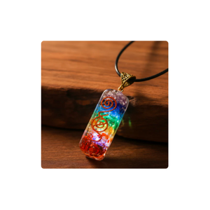 Rainbow Layered Pendant Necklace - Product Image 1