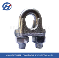 Collier de serrage en U pour câble, type malleable, galvanisé, antidérapant, métrique M6-M32, pour rigging industriel, vente en gros usine