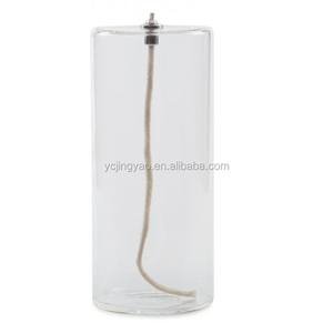 OEM Hand Blown Decorative Clear Borosilicate Cylinder <strong>Refillable</strong> Glass Jar Oil Pillar <strong>Candle</strong> - Product Image 3