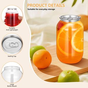 Latas de PET con Logotipo Personalizado, Transparentes, de Plástico, 200ml, 330ml, 500ml, 650ml, Grado Alimenticio, para Refrescos, Cerveza, Té - Product Image 3