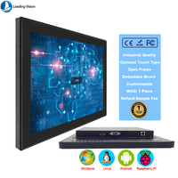 Monitor Layar Sentuh Android Industri 32 Inci dengan Antarmuka DVI Resolusi Full HD Desain Open Frame untuk Penggunaan Bisnis