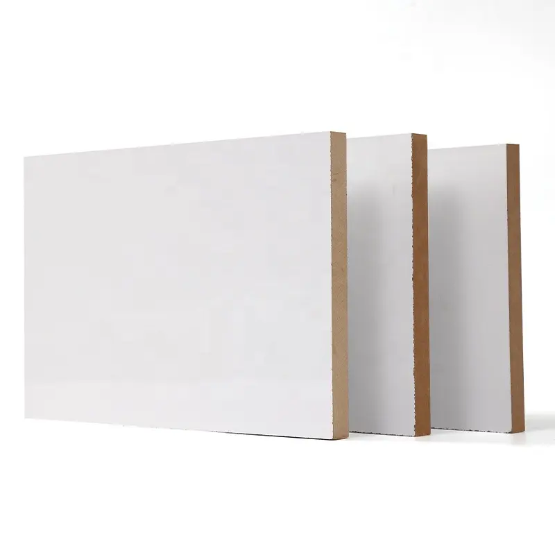 Waterdichte 15Mm Mdf Melamine Faced Board White Fibreboard Voor Houten Deur Toepassing