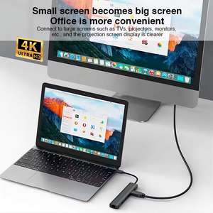 Xput <span class=keywords><strong>7</strong></span> trong 1 loại C <span class=keywords><strong>USB</strong></span> C HUB Type-C đến 4K 30Hz HDTV HDMI USB3.0 <span class=keywords><strong>USB</strong></span> 3.0 RJ45 SD TF SD/TF Đầu Đọc Thẻ Adapter cho Macbook Pro - Product Image 6