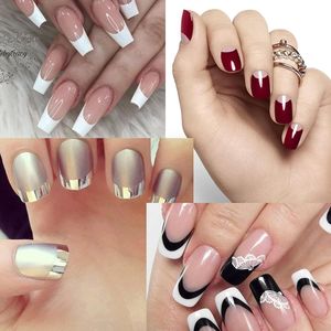 Autocollants Guides pour Manucure Française en Gros, Adhésifs pour Décoration d'Ongles DIY, Ligne Sourire, Demi-Lune, Autocollants Français - Product Image 5
