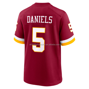 Gaya Pria Terbaru 2026 Jayden Daniels # 5 Jersey Sepak Bola Jahitan 17 Terry McLaurin S-3XL - Product Image 2