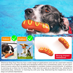 Funny Hot <b>Dog</b> Chewing Toy for <b>Dogs</b> Plastic Boredom Buster with Mustard Design Interactive Pet Toy - Product Image 6