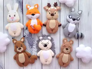 Boneka Hewan Felt, Mainan Hewan Hutan