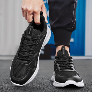 Zapatillas Deportivas Casuales de Verano para Hombre, de Color Sólido, con Amortiguación, Transpirables, Resistentes al Desgaste, con Forro de Malla, Cierre con Cordones - Product Image 5