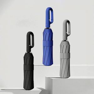 Parapluie pliant 3 sections anti-UV promotionnel de haute qualité à prix de gros, avec logo et couleur personnalisés, poignée en plastique pour usage extérieur - Product Image 3