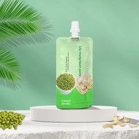 Pochette souple personnalisable pour pâte de haricot mungo Lily, emballage liquide jetable, sachet refermable pour yaourt, jus, bière, boisson