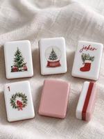 Jeu de Mahjong Américain Casse-Noisette de Noël, Tuiles de Mahjong en Acrylique, Thème Festif, 4 Joueurs, Jeu de Luxe Moderne, Jeu Parfait