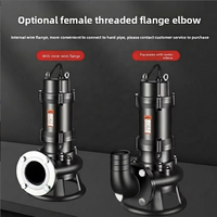 Pompe submersible broyeuse pour eaux usées en fonte, résistante à la corrosion, anti-colmatage, pour le rejet de particules solides, pour l'élevage et le relevage des eaux usées