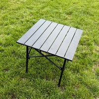Table de camping pliable robuste et durable en acier inoxydable, design moderne, imperméable, portable, pour pique-nique et randonnée en plein air