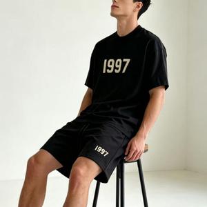 T-shirt da uomo Fear 1997 in cotone puro <span class=keywords><strong>di</strong></span> alta qualità 300gsm, pesante, oversize, unisex, con logo personalizzato serigrafato - Product Image 1