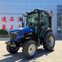 Tracteur agricole à roues certifié CE 50 CV 4x4 avec moteur Stage V et cabine fermée, idéal pour les terres agricoles européennes