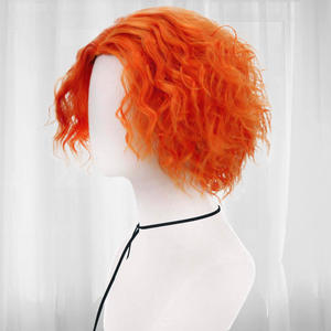 Peluca de Cosplay de Sombrerero Loco de Alicia en el País de las Maravillas, Disfraz de Halloween, Sintética, Encaje Completo, Rizo Rizado, Marrón Claro, Larga, 150% de Densidad - Product Image 3