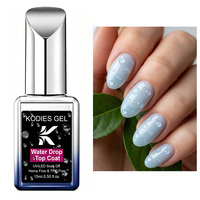KODIES GEL 3D Water Drop Top Coat Sans HEMA & Sans TPO Végan Écologique Longue Durée 3-4 Semaines Sans Essuyage Semi-Permanent UV Nail Art