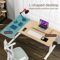 Table debout électrique économique de luxe à hauteur réglable en forme de L ascenseur coin bureau à domicile bureau debout