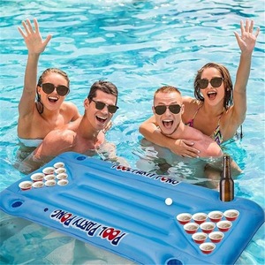 Taza de cerveza flotante inflable grande de Pvc, mesa de fiesta de billar con portavasos, gran oferta - Product Image 3
