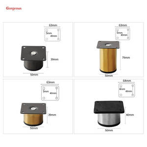 Robuste moderne métal travail canapé siège salle <span class=keywords><strong>de</strong></span> bain armoire pieds réglable carré Tube meubles jambes acier Durable - Product Image 5