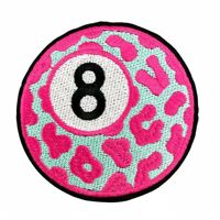 Patch brodé thermocollant à motifs Léopard, 8 Ball, Vache, Cerise flamboyante, Billard, pour Vestes, Jeans, Chapeaux et Appliques DIY