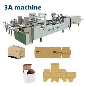 CQT-800WK-2 corrugated paper box folder gluer machine cardboard corrugated carton box folding machine gluer machine