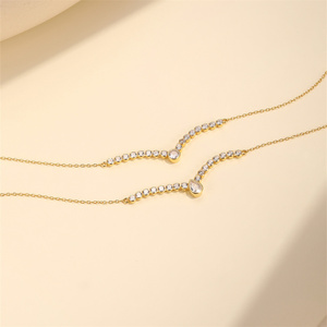 Nuevo Collar de Plata de Ley S925 con Zirconia en una Sola Hilera, Estilo Clásico y Lujoso para Mujer - Product Image 6
