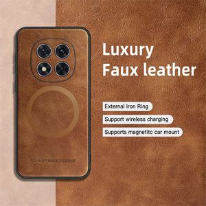 Funda de teléfono de cuero con carga inalámbrica magnética para Xiaomi Redmi <span class=keywords><strong>Note</strong></span> 14 13 Pro + 11SE / 12 <span class=keywords><strong>11</strong></span> 10 Pro / Poco M6 Pro, funda de parachoques suave - Product Image 1