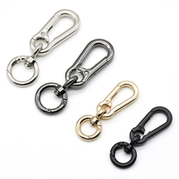 Vente en gros de clip à ressort en alliage de zinc porte-clés en métal porte-clés mousqueton porte-clés pour sacs