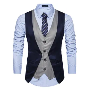 Workwear waistcoat Arrival Vests For Men Slim Mens Suit Vest Male Waistcoat Gilet Homme Casual Sleeveless Formal Business Vest