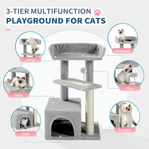 Árbol para Gatos Extra Grande de Lujo Personalizado por el Fabricante, Torre Resistente de Madera de Estilo Moderno, el Más Vendido, <span class=keywords><strong>Rascador</strong></span> de Sisal para Gatos Grandes - Product Image 6