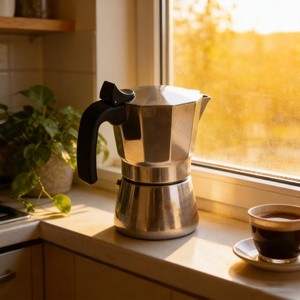 <span class=keywords><strong>Cafetera</strong></span> Moka de Aluminio Plateado de 150 ml para Estufa, con Válvula de Seguridad de Acero Inoxidable para Preparar Café en Casa - Product Image 6