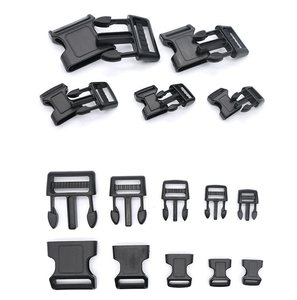 Hebillas de Liberación Lateral Rápida Curvas de Plástico Negro de 25 mm (<span class=keywords><strong>1</strong></span> Pulgada) con Marco para Logotipo Personalizado para Collares de Perro - Product Image 2