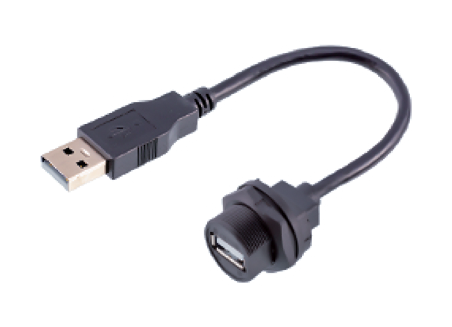 Rigoal Panel Mount Waterproof USB Connector IP67 Outdoor Receptacle USB 3.0