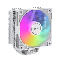 COOLLEO P50i pendingin Radiator komputer putih, pipa panas pendingin CPU Intel LGA 115X/1200/1700/1851 AM4/AM5 TDP235W
