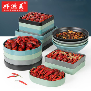 Plato Especial de Cangrejos de Río del Restaurante de Barbacoa Xiangyuanmei - Plato Comercial Creativo para Restaurantes y Hoteles - Imitación - Product Image 4