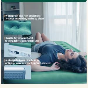 OUTAFUN 디자인 2인용 PVC 킹사이즈 접이식 에어 매트리스 내장형 전기 펌프 빠른 설치 침실 캠핑 공원 야외용 - Product Image 2