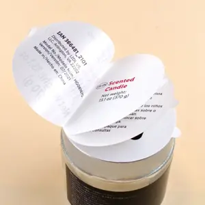 Round Peel And Reveal Sticker Double Layer Label Sticker Double Side Printing Label For Cosmetics