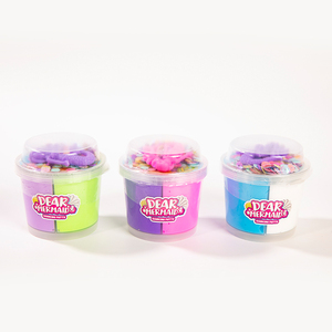 New Arrival Mix Color Per Container siêu nhẹ đất sét 3 cái bánh đầy màu sắc không độc hại nảy Putty với nàng tiên cá Phụ Kiện - Product Image 6