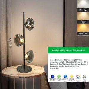 <span class=keywords><strong>Lampe</strong></span> de sol en <span class=keywords><strong>verre</strong></span> nuage italienne, <span class=keywords><strong>lampe</strong></span> de table en fer LED pour chambre <span class=keywords><strong>à</strong></span> coucher et salon, éclairage ambiant Ra80 - Product Image 6