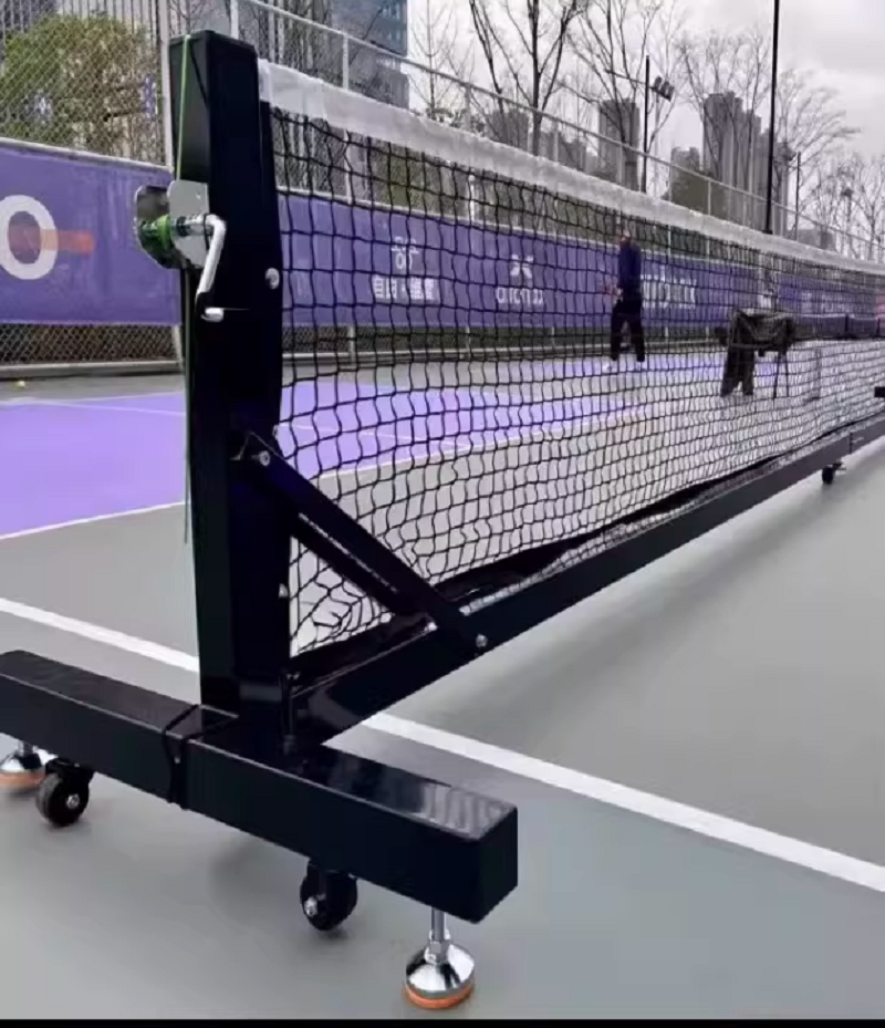 China Factory Directly Custom Pickleball Net With Quality Wheels Have Duty OEM Print Logo Premium Training Pickle Ball Net