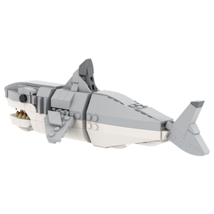 Jouets de construction MOC pour enfants, animaux de la ferme, requin blanc Carcharodon Carsharias, jouets de construction DIY, <span class=keywords><strong>MOC3041</strong></span> - Product Image 3