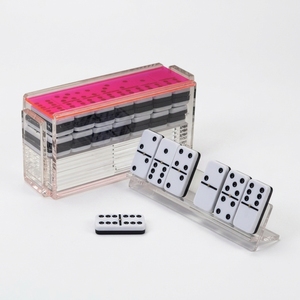 Juego de Dominó Acrílico Transparente Moderno al por Mayor con Caja de Almacenamiento Metálica para Juegos de Mesa Familiares - Product Image 3