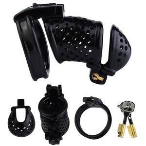 FRRK Nuevo Candado de Castidad de Doble Llave para Hombres, Dispositivo de Castidad de Resina para Entrenamiento y Control del Deseo, Anti-escape - Product Image 6
