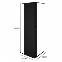 Porte à persiennes en ABS H200 noire, argentée et blanche pour camping-car, porte de douche, porte de toilettes de camping-car